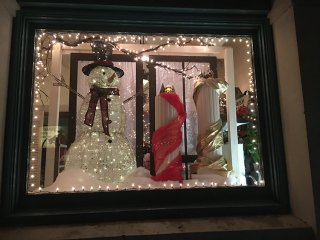Another view of the Lemoore Flower Shop, named the Holiday Stroll's top window display.
